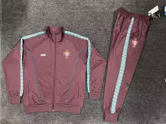 26-27 Portugal Maroon Thailand Soccer Jacket Uniform-5303
