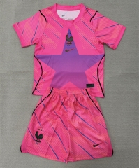 26-27 France Goalkeeper Pink Soccer Uniform-AY