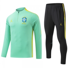 26-27 Brazil Light Green Thailand Soccer Tracksuit-GDP
