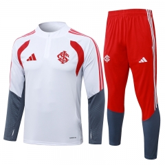 26-27 Brazil SC Internacional White Thailand Soccer Tracksuit-815