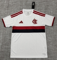 (S-4XL) 26-27 Flamengo Away White Thailand Soccer Jersey AAA-4506