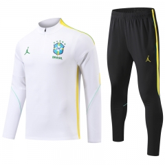 26-27 Brazil White Thailand Soccer Tracksuit-GDP
