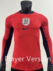Player Version 26-27 England Away Red LS Thailand Soccer Jersey AAA-0871