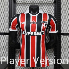 (S-3XL) Player Version 26-27 Sao Paulo Futebol Clube Home Red&Black Thailand Soccer Jersey AAA-888
