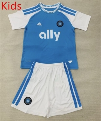 26-27 Charlotte FC Home Blue Kids/Youth Soccer Uniform-AY