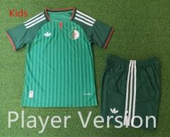 Player Version 26-27 Algeria Away Green Kid/Youth Soccer Uniform-9926
