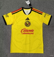 (S-6XL) 26-27 Club América Home Yellow Thailand Soccer Jersey AAA-5378