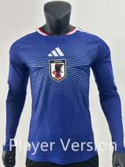Player Version 26-27 Japan Home Blue LS Thailand Soccer Jersey AAA-0871