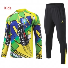 26-27 Brazil Graffiti Kids/Youth Soccer Tracksuit-GDP