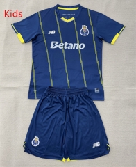 26-27 Porto 4th Away Blue Kids/Youth Soccer Uniform-AY