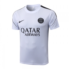26-27 Paris SG White Short-sleeve Thailand Soccer Tracksuit Top -815