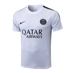 26-27 Paris SG White Short-sleeve Thailand Soccer Tracksuit Top -815