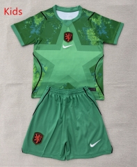 26-27 Netherlands Goalkeeper Green Kids/Youth Soccer Uniform-AY