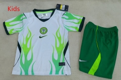 26-27 Nigeria Away White&Green Kid/Youth Soccer Uniform-507