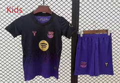 26-27 Barcelona Away Black&Purple Kids/Youth Soccer Uniform-709