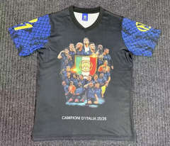 (S-4XL) 26-27 Snake Spirit Commemorative Version Inter Milan Black Thailand Soccer Jersey AAA-4847