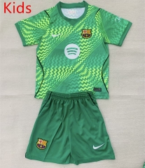 26-27 Barcelona Goalkeeper Green Kids/Youth Soccer Uniform-AY