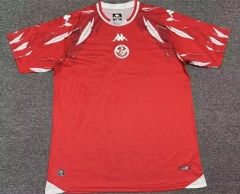 (S-4XL) 26-27 Tunisia Away Red Thailand Soccer Jersey AAA-8025