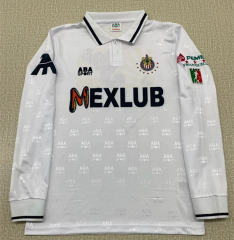 (S-3XL) Retro 1997 Deportivo Guadalajara Away White LS Thailand Soccer Jersey AAA-6895