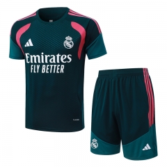 26-27 Real Madrid Green Short-Sleeve Thailand Soccer Tracksuit-815