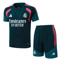 26-27 Real Madrid Green Short-Sleeve Thailand Soccer Tracksuit-815
