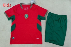 26-27 Morocco Home Red Kids/Youth Soccer Uniform-507