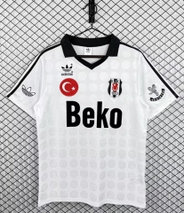 Retro 90-91 Beşiktaş JK Home White Thailand Soccer Jersey AAA-3257