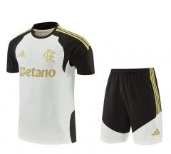 26-27 Flamengo Beige&White Thailand Training Soccer Uniform-4627
