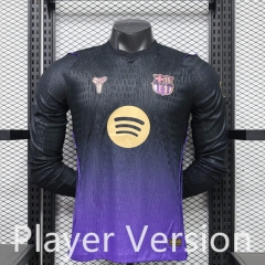 (S-3XL) Player Version 26-27 Barcelona Away Black&Purple LS Thailand Soccer Jersey AAA-888