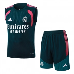 26-27 Real Madrid Green Thailand Soccer Vest Tracksuit-815