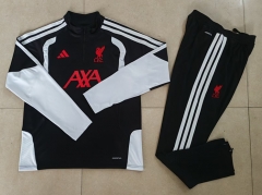 26-27 Liverpool Black Thailand Soccer Tracksuit Uniform-GDP