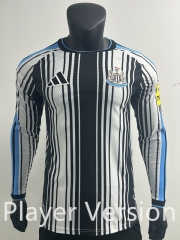 Player Version 26-27 Newcastle United Home Black&White Thailand LS Soccer Jeesey AAA-0871
