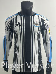 Player Version 26-27 Newcastle United Home Black&White Thailand LS Soccer Jeesey AAA-0871