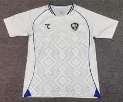 (S-4XL) 26-27 Uzbekistan Away White Thailand Soccer Jersey AAA-8025
