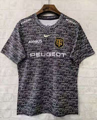 (S-5XL) 2026 Toulouse Grey&Black Thailand Rugby Shirt