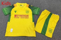 26-27 FC Nantes Home Yellow Kids/Youth Soccer Uniform-7809