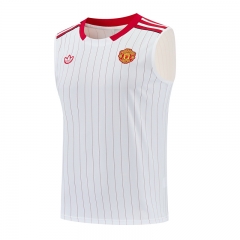 26-27 Retro Version Manchester United White&Red Thailand Soccer Vest-418