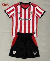 26-27 Athletic Bilbao Home Red&White Kids/Youth Soccer Unifrom-AY