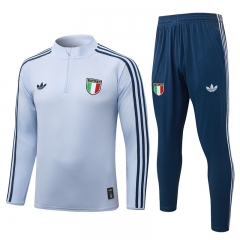 26-27 Italy Light Blue Thailand Soccer Tracksuit-815