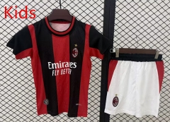 26-27 AC Milan Home Red&Black Kids/Youth Soccer Uniform-709