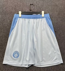 26-27 Manchester City Home White Thailand Soccer Shorts-718