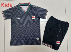 26-27 Iraq 2nd Away Grey&Black Kid/Youth Soccer Uniform-7809