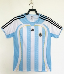 Retro Version 2006 Joint Version Argentina White&Blue Thailand Soccer Jersey AAA-811