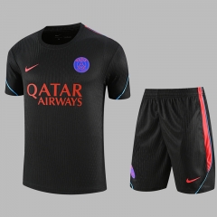 26-27 Paris SG Black Thailand Short Soccer Tracksuit-GDP