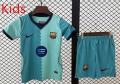26-27 Barcelona 2nd Away Green Kids/Youth Soccer Uniform-709