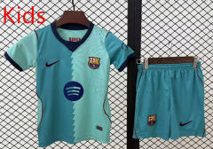 26-27 Barcelona 2nd Away Green Kids/Youth Soccer Uniform-709