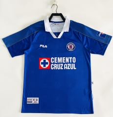 Retro Version 2000-2001 Cruz Azul Home Blue Thailand Soccer Jersey AAA-811