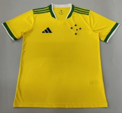 (S-4XL) 26-27 Special Version Cruzeiro EC Yellow Thailand Soccer Jersey AAA-5668