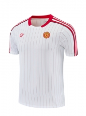 26-27 Retro Version Manchester United White&Red Thailand Soccer Jersey-418