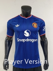 Player Version 26-27 Manchester United Away Blue Soccer Jersey-0871